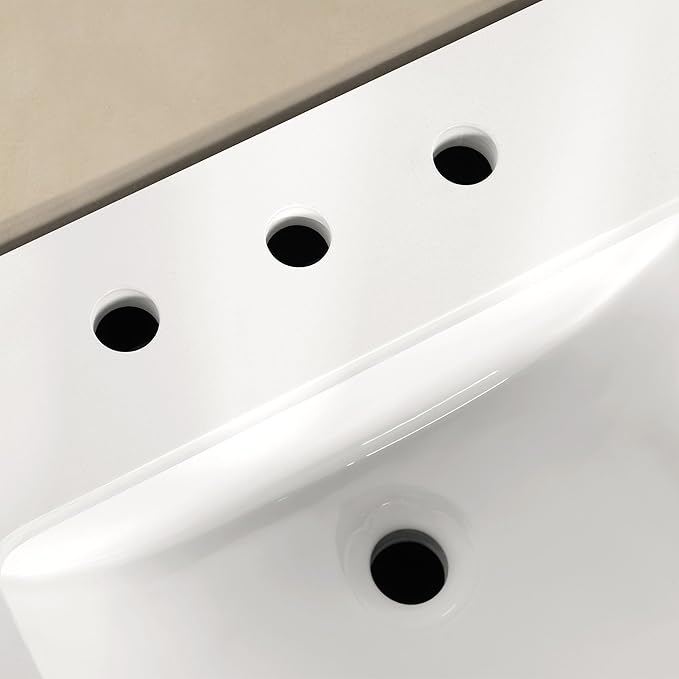 OVE Decors Indy 36 in. Undermount Single Sink Bathroom Vanity with White Engineered Marble Top, Dark Walnut