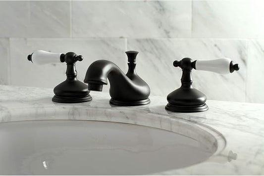 Kingston Brass KS1160PL 8 in. Widespread Bathroom Faucet, Matte Black
