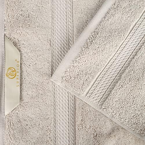 SUPERIOR Egyptian Cotton Plush & Absorbent, Hand Towel Set of 4, Stone
