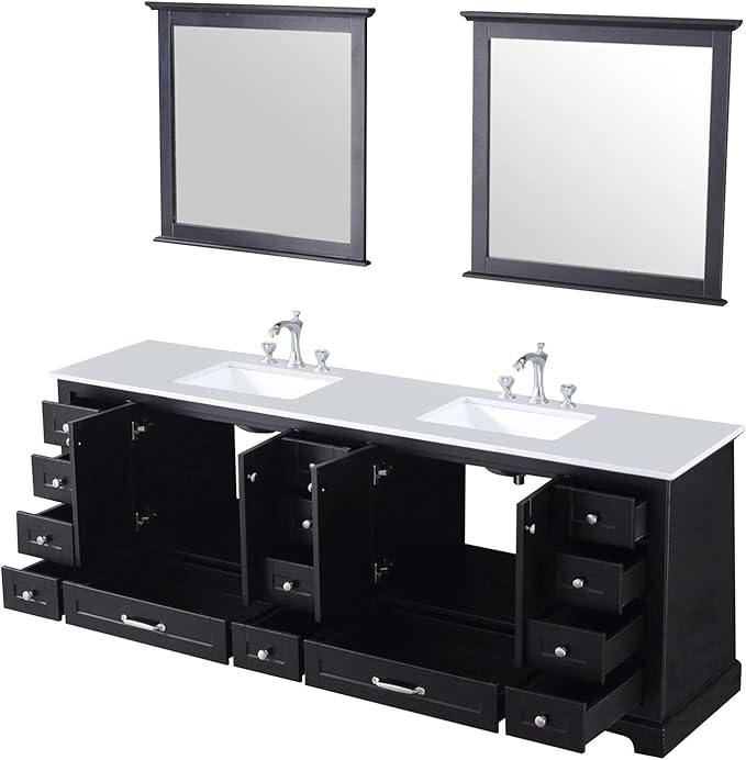 Jacques 60 in. W x 22 in. D Distressed Grey Double Bath Vanity and White Quartz Top