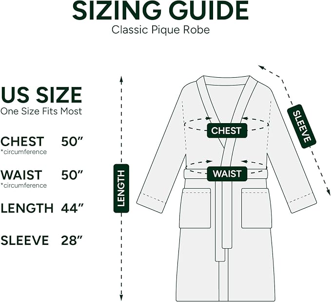 Lacoste Classic Pique Bath Robe, 100% Soft Cotton Terry, Unisex Adult Bathrobe, Absorbent & Quick Drying, One Size Fits Most