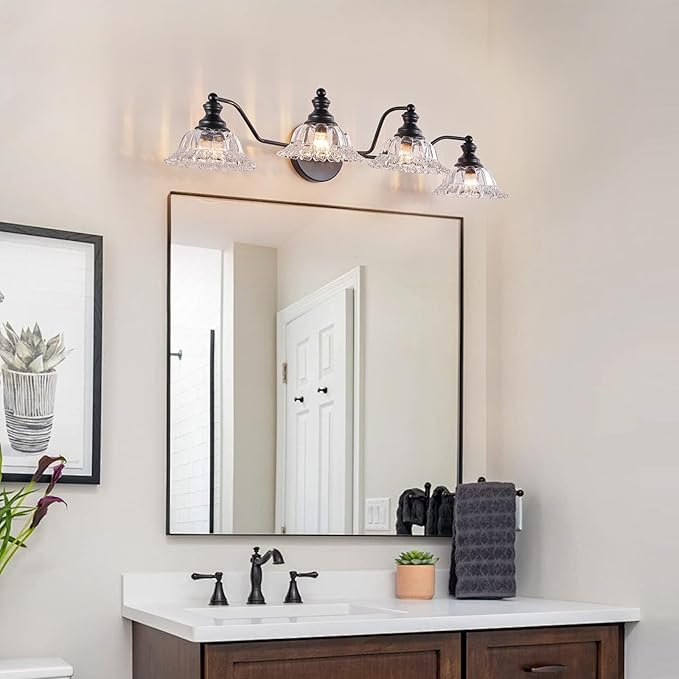 4 Light Bathroom Vanity Lighting Fixtures Black Vanity Light Fixture Vanity Lights for Bathroom
