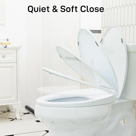 Bidet Toilet Seat – Non-Electric, Self-Cleaning Dual Nozzles for Frontal & Rear Wash, Adjustable Water Pressure, Slow-Close Lid, Fits Elongated Toilets – Hygienic & Eco-Friendly Upgrade (Contemporary)
