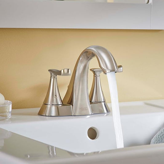American Standard 7413201.295 Chatfield 4-Inch Centerset 2-Handle Bathroom Faucet, 1.2 GPM, Brushed Nickel