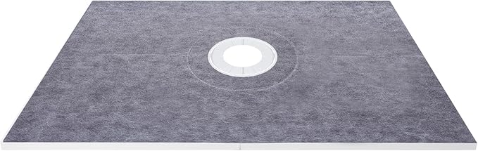 VEVOR Shower Curb Kit, 38"x60" Watertight Shower Curb Overlay with 4" PVC Central Bonding Flange, 4" Stainless Steel Grate, 2 Cuttable Shower Curb and Trowel, Shower Pan Slope Sticks Fit for Bathroom