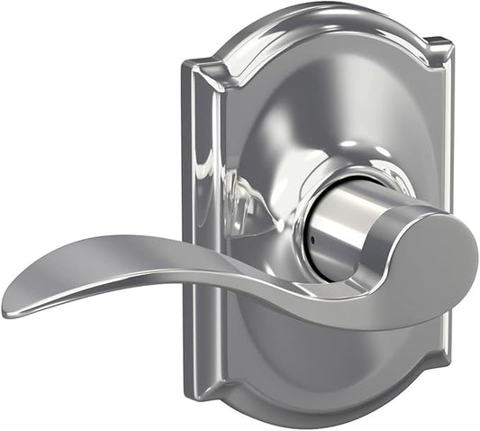 SCHLAGE Trim with SCHLAGE Hall and Closet Lever, Bright Chrome (F10 ACC 625 CAM)