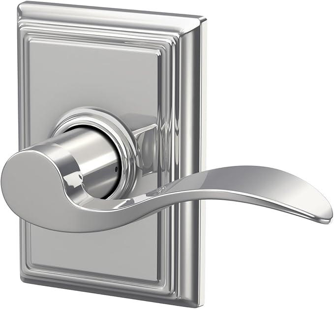 SCHLAGE Lock Company Addison Trim with SCHLAGE Hall and Closet Lever, Bright Chrome (F10 ACC 625 ADD)
