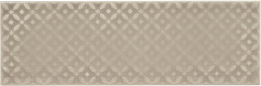 M S International Urbano Warm Concrete 3D Mix Glossy Ceramic Subway Tile for Bathroom, Kitchen Backsplash, Accent Wall, and Shower