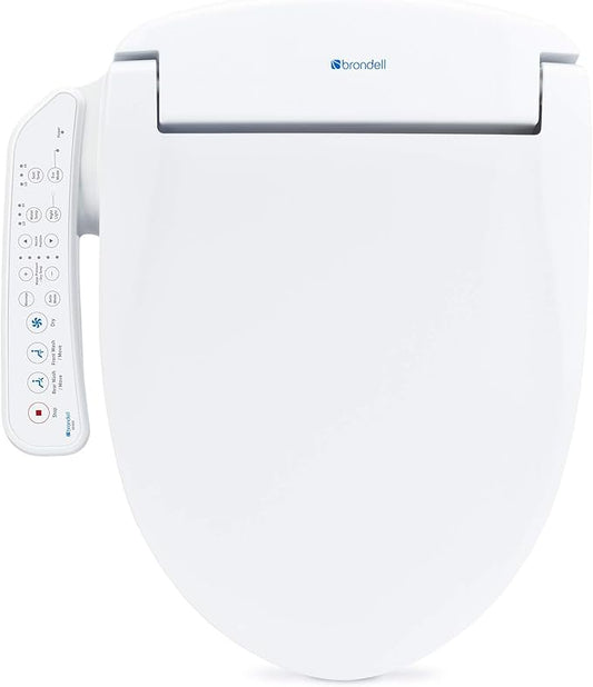 Brondell SE400-EW & SWF44 Bundle - Electric Bidet Toilet Seat for Elongated Seats with Premium Carbon Water Filtration System for Elongated Toilets