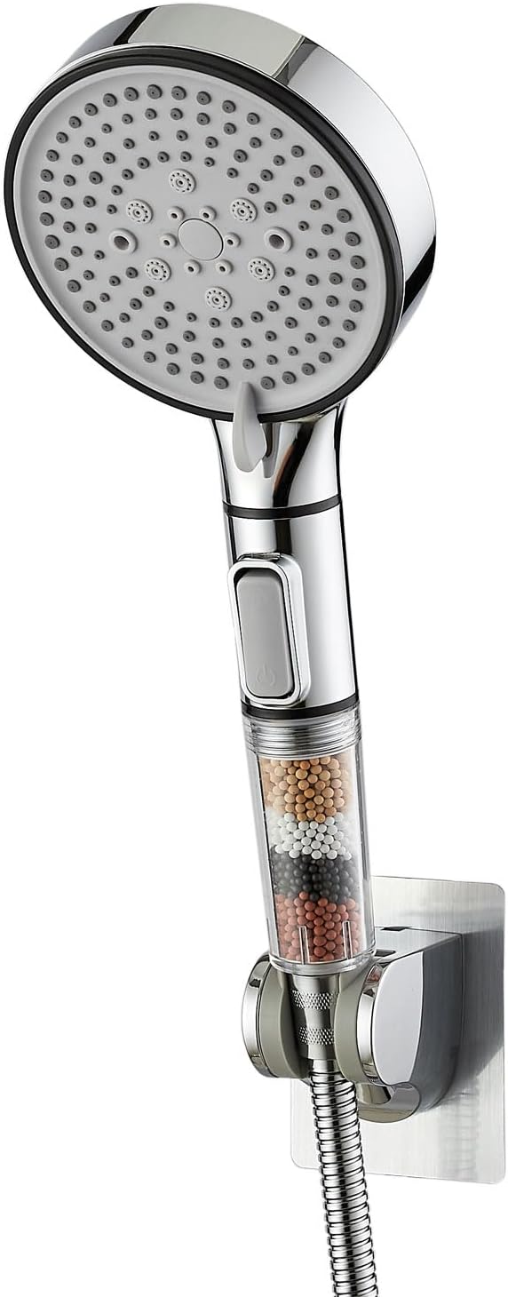 RV Shower Head with Hose, High Pressure 5 Setting Shower Head with Filter and On/Off, Water Saving Shower Head for RV/Camper, Travel Trailer, Motorhome,Shower head Replacement