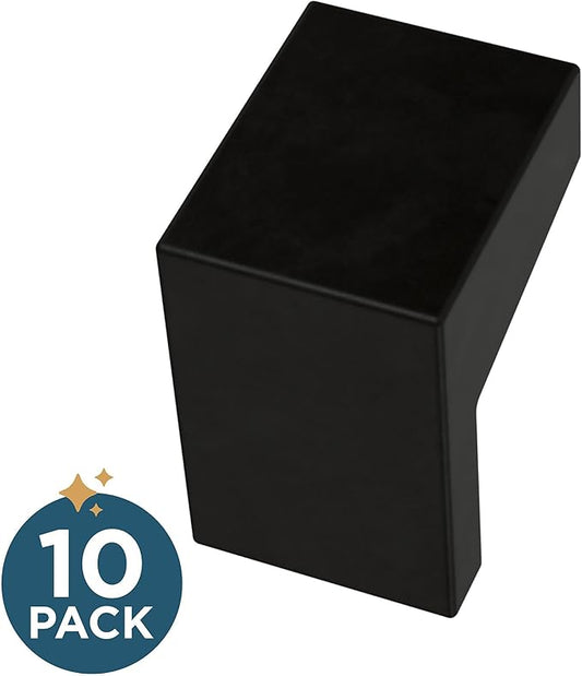 Franklin Brass (10-Pack) – Matte Black Cabinet Knobs for Dressers, Drawers, Kitchen Cabinet Door, Vanity, Furniture, Closet Knobs, 1-1/16 Inch Square | Mirrored