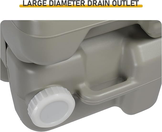 5 Gal Camping RV Potty, Portable Toilet and Sink Combo, White