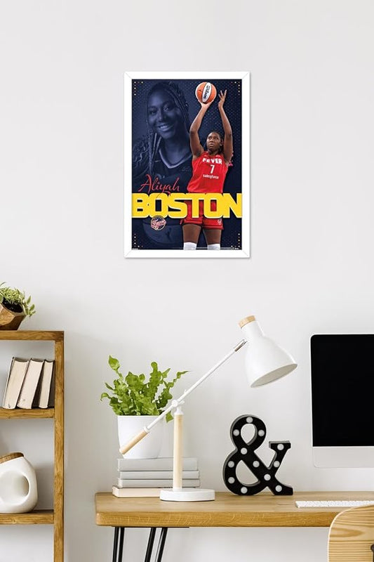Trends International WNBA Indiana Fever - Aliyah Boston 25 Wall Poster, 22.4L x 14.7W, White Framed Version