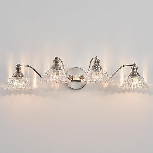 Brushed Nickel 4 Light Vanity Light