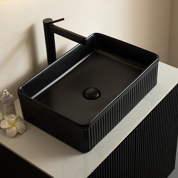 30" Bathroom Vanity with Sink, Small Bathroom Vanity with Durable Ceramic Basin and Sintered Stone Countertop and Soft Closing, Freestanding Bathroom Vanities, Black