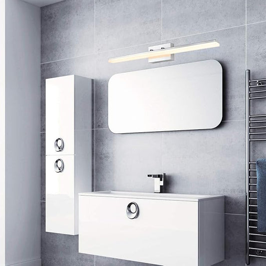 mirrea 36in Modern LED Vanity Light for Bathroom Lighting Dimmable 36w Chromed (Warm White 3000K)