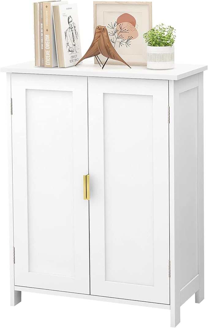 TaoHFE White Bathroom Storage Cabinet,Bathroom Cabinets Freestanding | With 2 Doors,Towel Cabinet For Bathrooms,Restroom Cabinets,Small Storage Cabinet For Office,Restaurant,Living Room