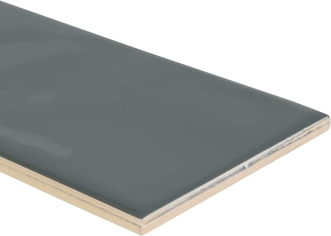 MSI Urbano Graphite 4 Inch x 12 Inch Gloassy Ceramic Subway Wall Tile for Bathroom, Kitchen Backsplash, Accent Wall Tile, and Shower Wall Tile