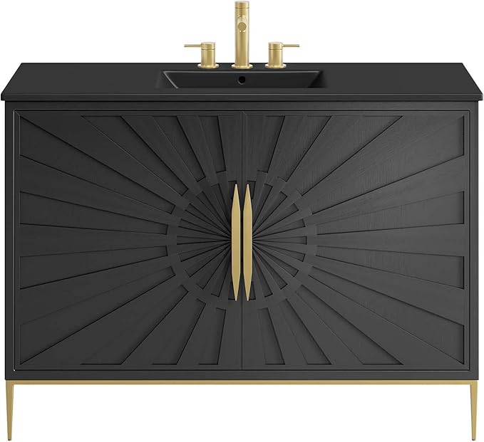 Modway Awaken Bathroom Vanity Cabinet, 48", Black Black