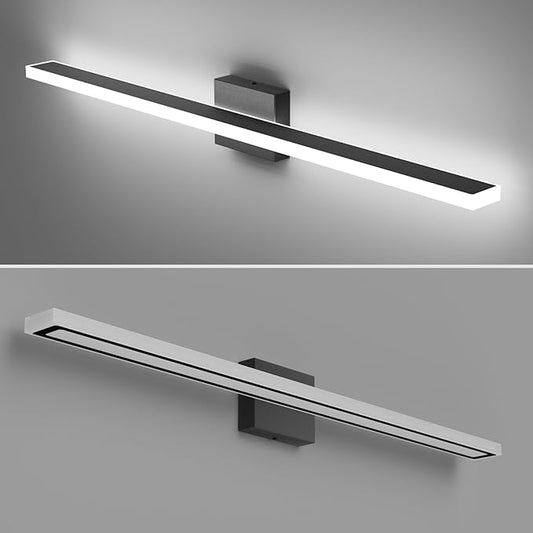 40inch Black LED Bathroom Vanity Light Bar 36W Modern Bath Light Fixture Over Mirror Vanity Light Cool White 6000K