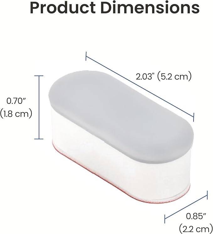LUXE Bidet Universal Non-Slip Toilet Seat Bumpers, 4 Piece | Strong Adhesive