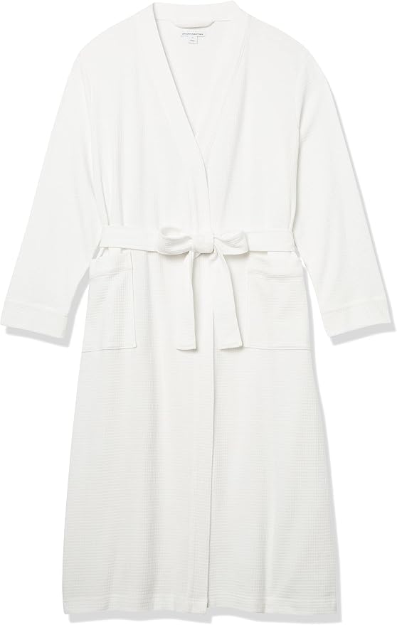 Amazon Essentials Women's Lightweight Waffle Full-Length Bath Robe (Available in Plus Size)