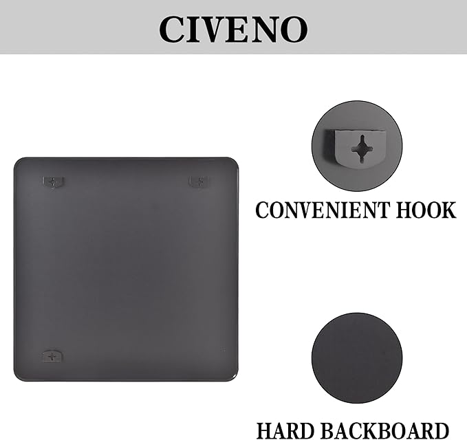 Black Bathroom Mirror, 18 x 18 inch Square Mirrors for Wall, Metal Frame Rounded Corner Vanity Mirror for Over Sinks Modern Bedroom Living Room Horizontal Or Vertical Mounting