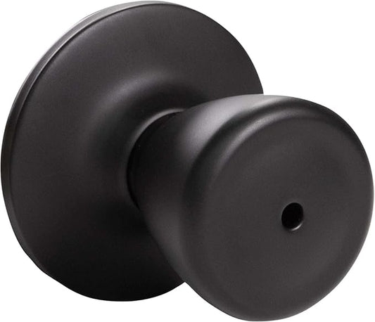 Design House 779264 Tulip Privacy Bed and Bath Door Knob Matte Black