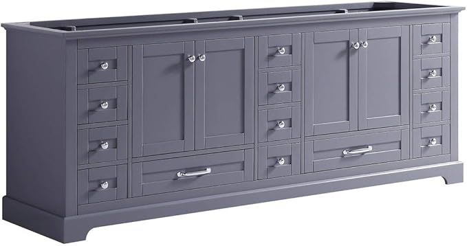 Dukes 84 in. W x 22 in. D Dark Grey Double Bath Vanity