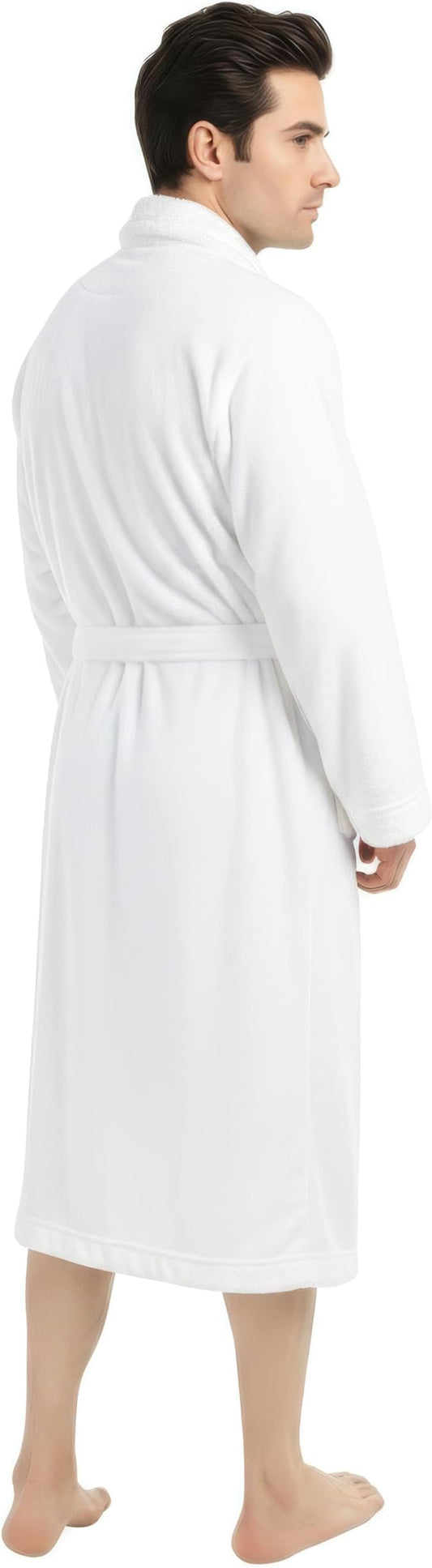 NY Threads Mens Robe, Luxury Plush Fleece Mens Bathrobe, Spa Bath Robe for Men