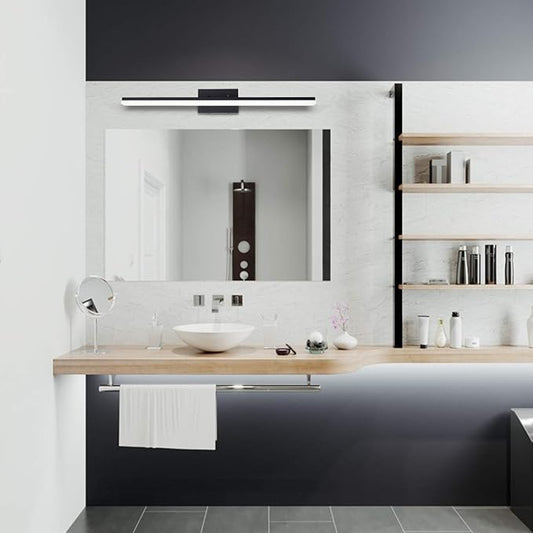 mirrea 36in Modern LED Vanity Light for Bathroom Lighting Dimmable 36w Black Painted (Cold White 5000K)