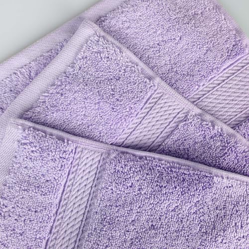 Superior Egyptian Cotton 800 GSM Plush & Absorbent, 9 Piece Set, Purple
