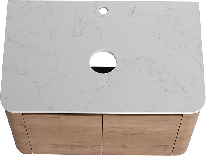 Malwee 72" Floating Bathroom Vanity with Sink, 72 Inch Wall Mounted Bathroom Cabinet Combo, Modern Double Sink Bath Storage Vanity Set, with 4 Soft Close Doors and Ceramic Vessel Basin Top(72-QQ