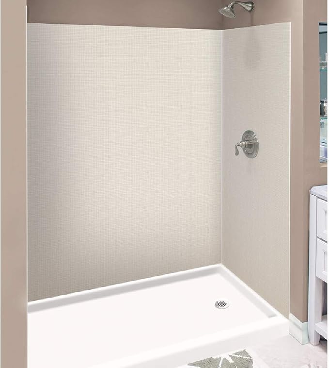 Transolid EWK603672-46 Expressions 3-Panel Shower Wall Kit, 36-in L x 60-in W x 72-in H, Cameo