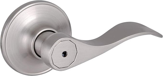 Design House Springdale Privacy Door Lever for Bedrooms and Bathrooms, Fits Standard Doors, Satin Nickel, 700492