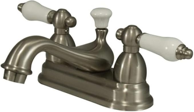 Kingston Brass KS3608PL 4 in. Centerset Bathroom Faucet, Brushed Nickel