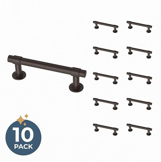 Franklin Brass Francisco (10-Pack) Cabinet Handles 3" Hole Center Pulls | Deep Bronze Hardware Kitchen Door, Drawers, Dressers, Furniture P29520K-324-B1