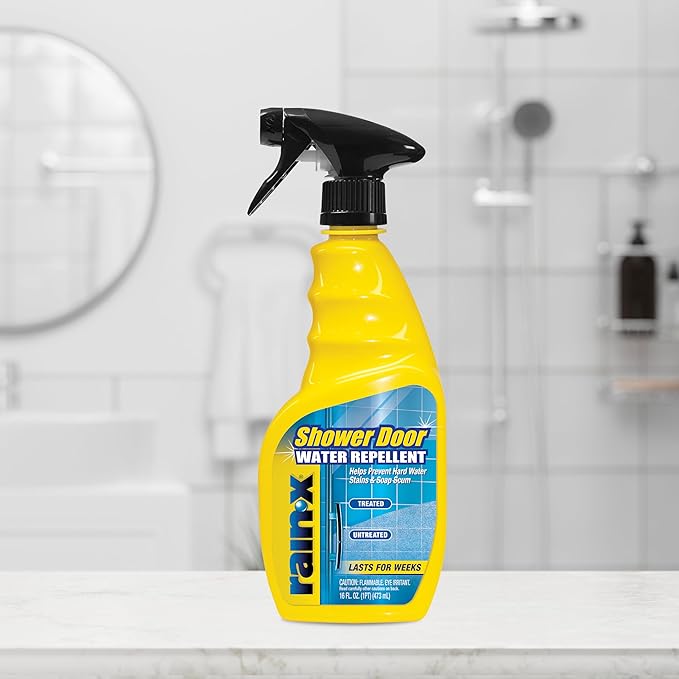 Rain-X 630542 Shower Door Water Repellent, Protects Glass Shower & Doors From Soap Residue And Hard Water Stains Leaving Your Bathroom Beautiful (Pack of 2)