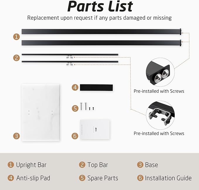 KES Standing Towel Rack, 37", Marble Base, 304 Stainless Steel, Matte Black | Heavy 3.75kg Marble Base Anti-Tipping, 304 Stainless Steel T-Bars, Anti-Slip Pads, Freestanding No Drill, Bathroom