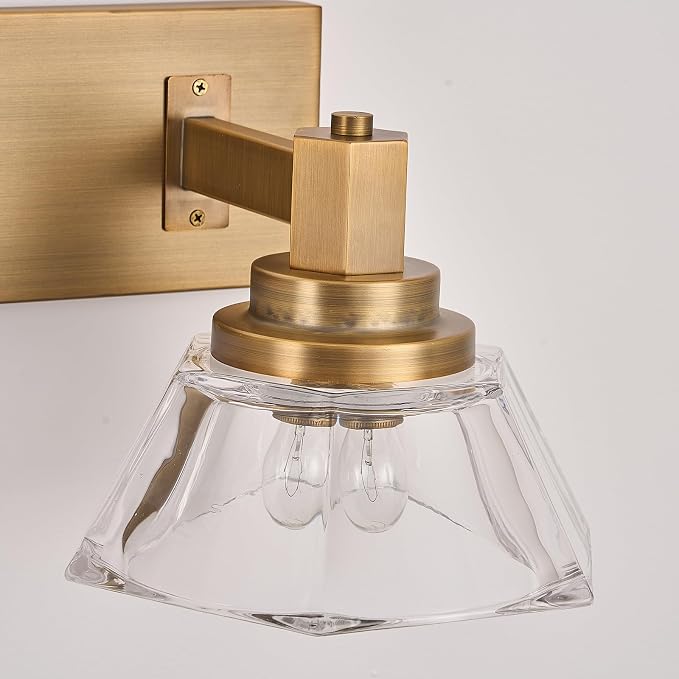 Vintage Bathroom Light Fixtures 3 Lights Vanity Light Matte Antique Brass Finish Vanity Light for Bathroom(13.2 pounds)