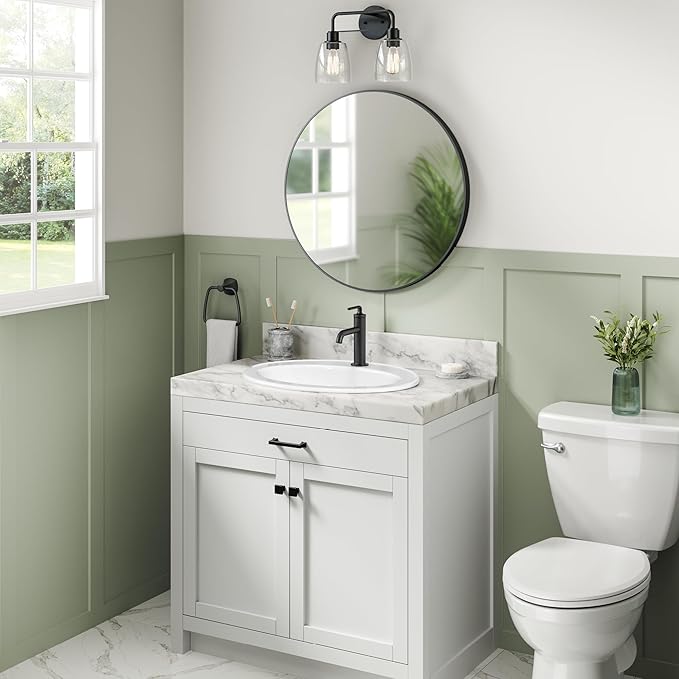 KRAUS Elavo 22 in. Oval Porcelain Ceramic Self-Rimming Drop In Bathroom Sink in White with Overflow Drain, KCT-101