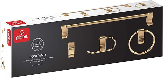 Globe Electric 51695 Positano Bath Set, Brass