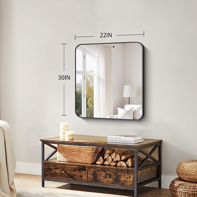 Koonmi Bathroom Wall Mirror,30x22 Inch Large Vanity Mirror for Over Sink
