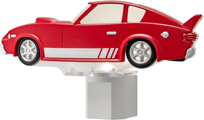 Energizer Race Car Night Light, Light Sensing, LED, Soft White, 3000K, Red, Nightlight for Bedroom, Bathroom, Nursery, Hallway, Kitchen, 1pk, 82404 | Light Sensing, LED, Soft White, 3000K, Red, Nightlight for Bedroom, Bathroom, Nursery, Hallway, Kitche...