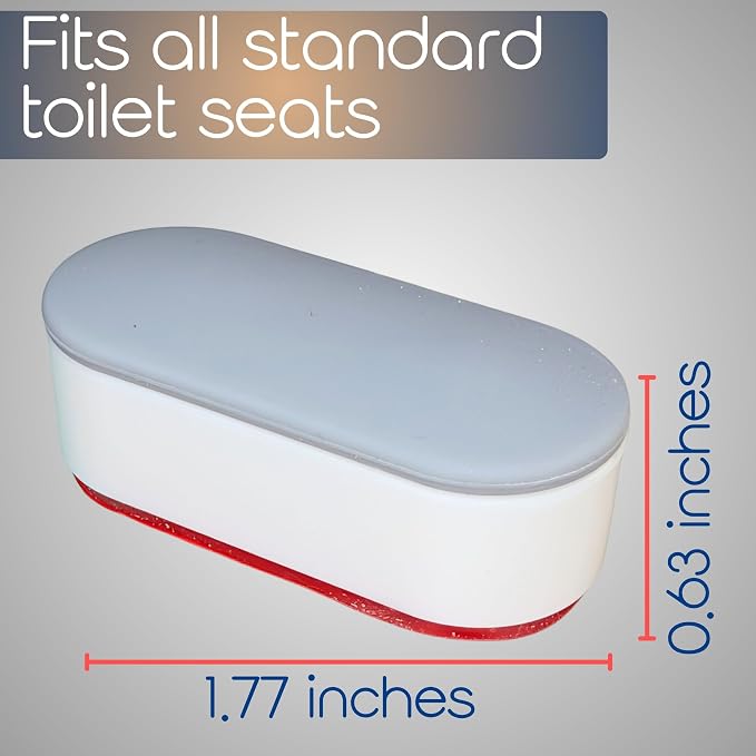 Toilet Seat Bumpers for Use with Bidet with Extra Strong Adhesive, 5pk | Stops Sliding & Wobbling, Distributes Weight Evenly to Prevent Damage to Seat or Bowl, Mutes Seat Slamming