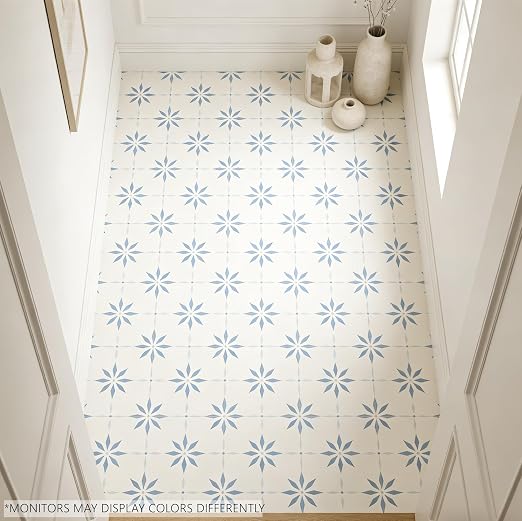 Peel and Stick Floor Tile, 7.9"x7.9" Vinyl Flooring for Bathroom Kitchen, Waterproof Non-Slip Durable Self-Adhesive Easy DIY Removable
