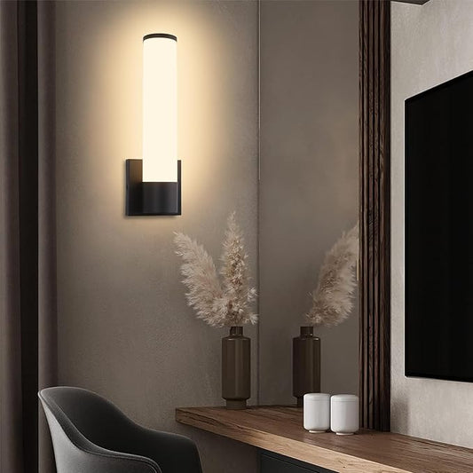 14in LED Modern Wall Sconces, Dimmable Bathroom Vanity Lights, 3000K Warm White, Indoor Sconces, Bathroom, Stairs, Living Room, Bedroom. Hardwired.