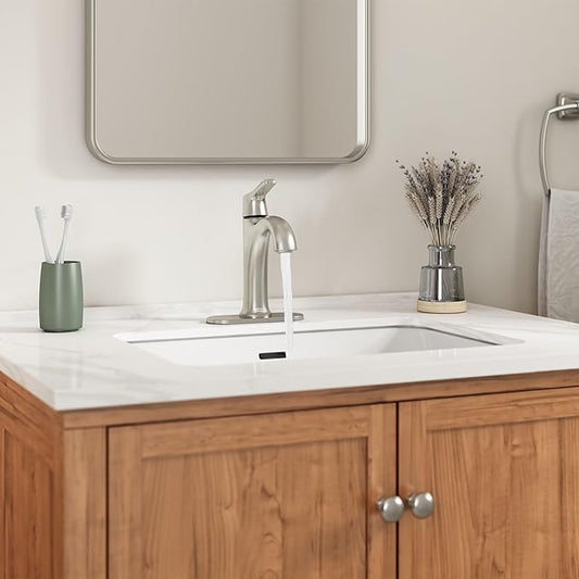 American Standard 7429101.295 Becklow Single-Handle Bathroom Faucet, 1.2 GPM, Brushed Nickel