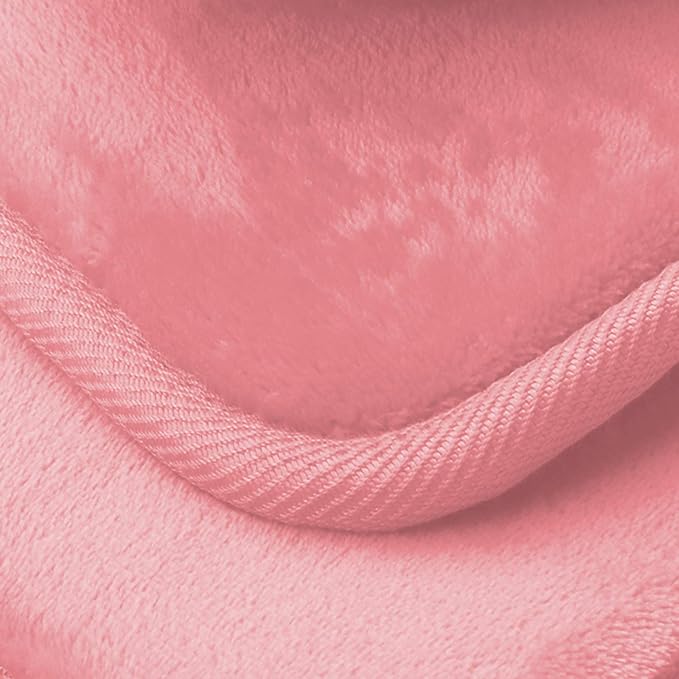 Clara Clark 3 Piece Bathroom Rugs Bath Mat Set, Velvet Memory Foam Bath Mats for Bathroom - Non-Slip, PVC Backing Bath Rugs, Washable - Dries Quickly, Pink
