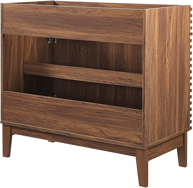Modway Render 36" Bathroom Vanity Cabinet in Walnut - Sink Basin Not Included